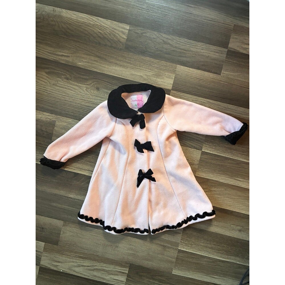 Sophie Rose Pink & Black Dress Coat – 24 Months